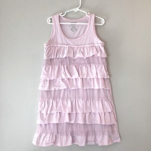 Old navy girls pale pink tiered dress size medium 8